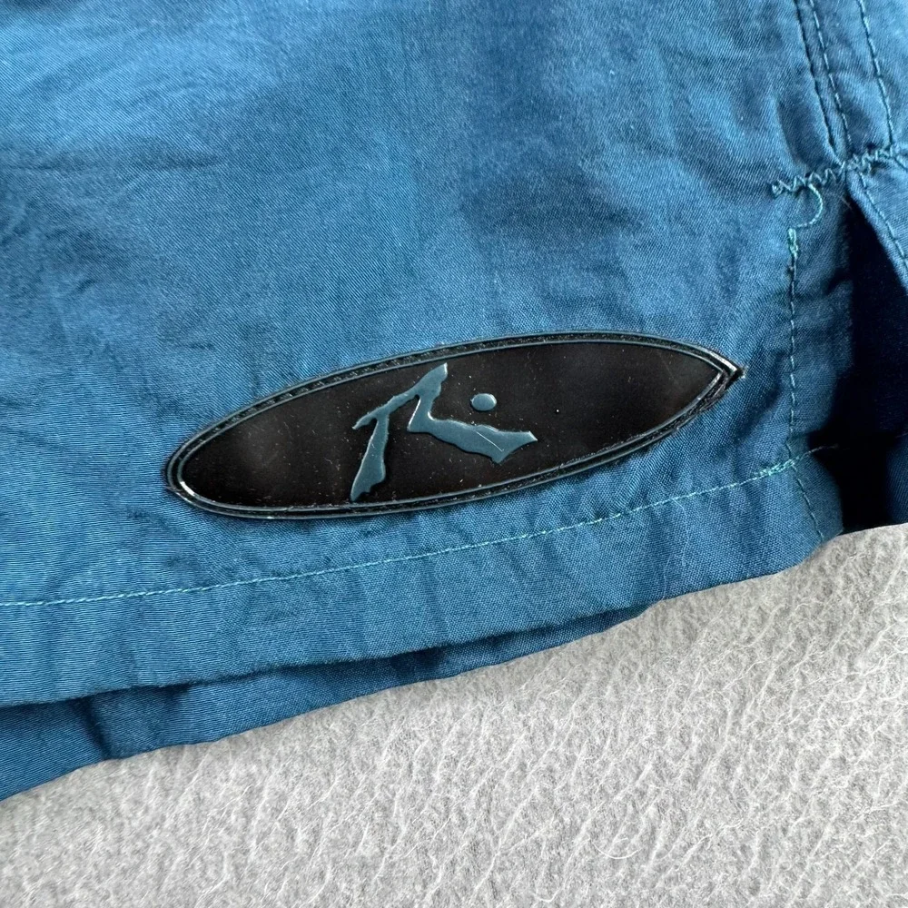 Vintage Rusty Shorts Mens Small Blue Swim Trunks Surf Beach 90s 100% Nylon